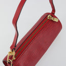 LOUIS VUITTON Epi Soufflot Pouch Accessory Pouch Red LV Auth ep15131-6