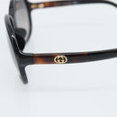 GUCCI Sunglasses Plastic Dark Brown Gold Auth ep15136A-7