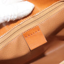 CELINE Macadam Hand Bag PVC Leather Beige Gold Tone Auth ep15137-17