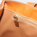 CELINE Macadam Hand Bag PVC Leather Beige Gold Tone Auth ep15137-20