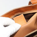 CELINE Macadam Hand Bag PVC Leather Beige Gold Tone Auth ep15137-12