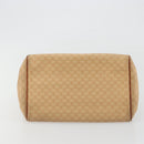 CELINE Macadam Hand Bag PVC Leather Beige Gold Tone Auth ep15137-5
