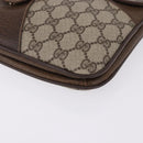 GUCCI GG Supreme Shoulder Bag PVC Leather Beige Gold Tone Auth ep15139-15