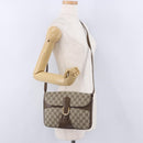 GUCCI GG Supreme Shoulder Bag PVC Leather Beige Gold Tone Auth ep15139-23