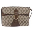 GUCCI GG Supreme Shoulder Bag PVC Leather Beige Gold Tone Auth ep15139-13