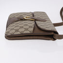 GUCCI GG Supreme Shoulder Bag PVC Leather Beige Gold Tone Auth ep15139-3