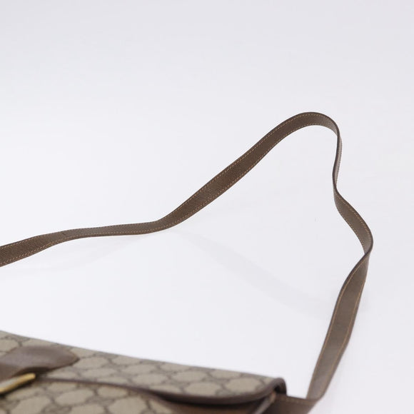 GUCCI GG Supreme Shoulder Bag PVC Leather Beige Gold Tone Auth ep15139