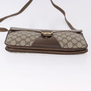 GUCCI GG Supreme Shoulder Bag PVC Leather Beige Gold Tone Auth ep15139-5