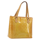 LOUIS VUITTON Monogram Vernis Houston Hand Bag Beige M91004 LV Auth ep15141-1