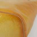 LOUIS VUITTON Monogram Vernis Houston Hand Bag Beige M91004 LV Auth ep15141-15