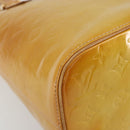 LOUIS VUITTON Monogram Vernis Houston Hand Bag Beige M91004 LV Auth ep15141-16