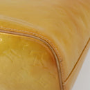 LOUIS VUITTON Monogram Vernis Houston Hand Bag Beige M91004 LV Auth ep15141-17