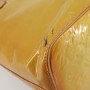 LOUIS VUITTON Monogram Vernis Houston Hand Bag Beige M91004 LV Auth ep15141-8