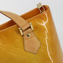 LOUIS VUITTON Monogram Vernis Houston Hand Bag Beige M91004 LV Auth ep15141-18