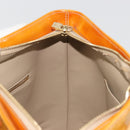 LOUIS VUITTON Monogram Vernis Houston Hand Bag Beige M91004 LV Auth ep15141-21