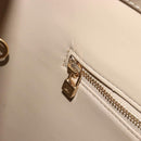 LOUIS VUITTON Monogram Vernis Houston Hand Bag Beige M91004 LV Auth ep15141-23