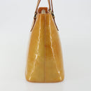 LOUIS VUITTON Monogram Vernis Houston Hand Bag Beige M91004 LV Auth ep15141-4