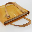 LOUIS VUITTON Monogram Vernis Houston Hand Bag Beige M91004 LV Auth ep15141-6