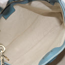 GUCCI Bamboo Hand Bag Leather 2way Blue Silver 336032 Auth ep15143-18