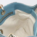 GUCCI Bamboo Hand Bag Leather 2way Blue Silver 336032 Auth ep15143-19