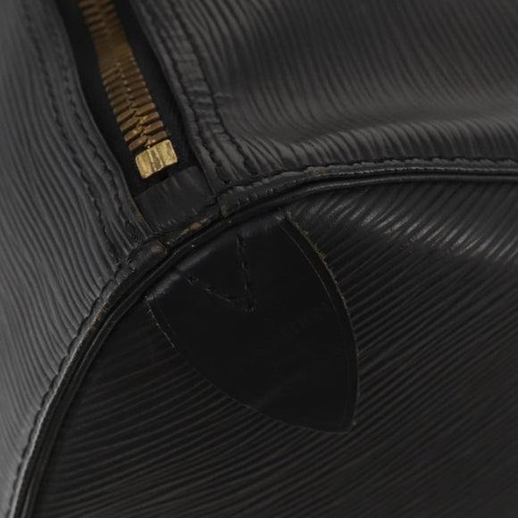 LOUIS VUITTON Epi Keepall 55 Boston Bag Noir M42952 LV Auth ep15146