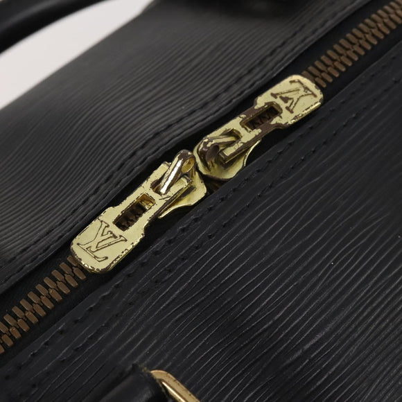 LOUIS VUITTON Epi Keepall 55 Boston Bag Noir M42952 LV Auth ep15146