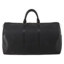 LOUIS VUITTON Epi Keepall 55 Boston Bag Noir M42952 LV Auth ep15146-2