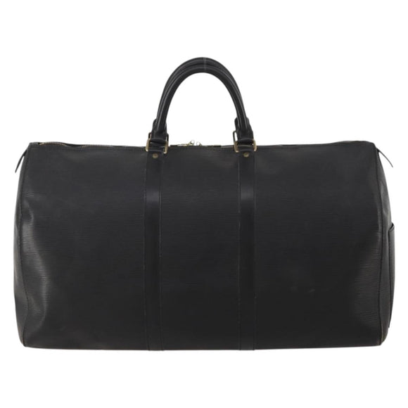 LOUIS VUITTON Epi Keepall 55 Boston Bag Noir M42952 LV Auth ep15146