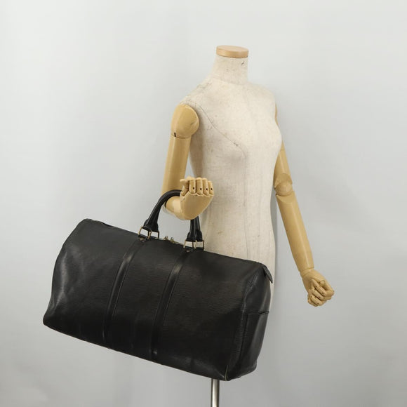 LOUIS VUITTON Epi Keepall 55 Boston Bag Noir M42952 LV Auth ep15146
