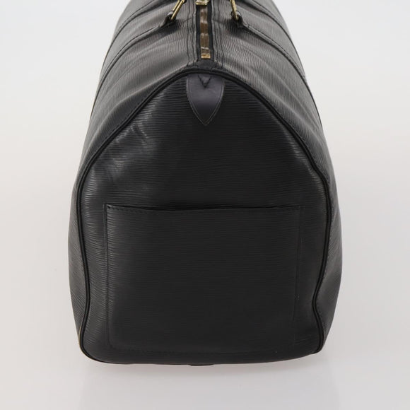 LOUIS VUITTON Epi Keepall 55 Boston Bag Noir M42952 LV Auth ep15146