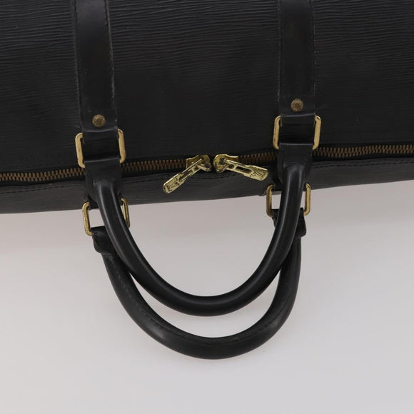 LOUIS VUITTON Epi Keepall 55 Boston Bag Noir M42952 LV Auth ep15146