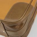 LOEWE Anagram Trunk Leather Beige Gold Tone Auth ep15147-12