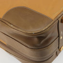 LOEWE Anagram Trunk Leather Beige Gold Tone Auth ep15147-13