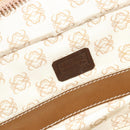 LOEWE Anagram Trunk Leather Beige Gold Tone Auth ep15147-18