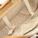 LOEWE Anagram Trunk Leather Beige Gold Tone Auth ep15147-19