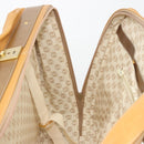 LOEWE Anagram Trunk Leather Beige Gold Tone Auth ep15147-20