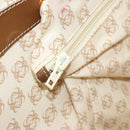 LOEWE Anagram Trunk Leather Beige Gold Tone Auth ep15147-22