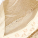 LOEWE Anagram Trunk Leather Beige Gold Tone Auth ep15147-23