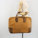LOEWE Anagram Trunk Leather Beige Gold Tone Auth ep15147-24
