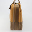 LOEWE Anagram Trunk Leather Beige Gold Tone Auth ep15147-4