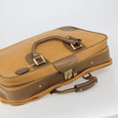 LOEWE Anagram Trunk Leather Beige Gold Tone Auth ep15147-6