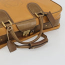 LOEWE Anagram Trunk Leather Beige Gold Tone Auth ep15147-7