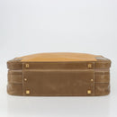 LOEWE Anagram Trunk Leather Beige Gold Tone Auth ep15147-9