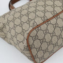 GUCCI GG Supreme Hand Bag PVC Leather 2way Beige Gold Tone 473887 Auth ep15151-13