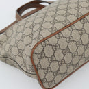 GUCCI GG Supreme Hand Bag PVC Leather 2way Beige Gold Tone 473887 Auth ep15151-15