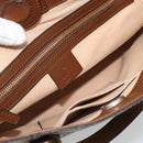 GUCCI GG Supreme Hand Bag PVC Leather 2way Beige Gold Tone 473887 Auth ep15151-17