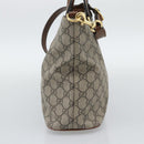GUCCI GG Supreme Hand Bag PVC Leather 2way Beige Gold Tone 473887 Auth ep15151-4