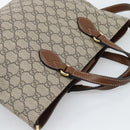 GUCCI GG Supreme Hand Bag PVC Leather 2way Beige Gold Tone 473887 Auth ep15151-6