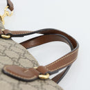 GUCCI GG Supreme Hand Bag PVC Leather 2way Beige Gold Tone 473887 Auth ep15151-8