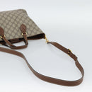 GUCCI GG Supreme Hand Bag PVC Leather 2way Beige Gold Tone 473887 Auth ep15151-9